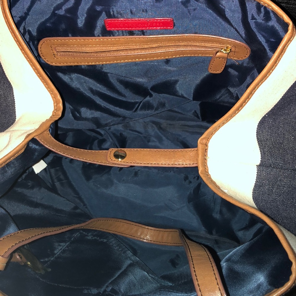 Large Stripped Canvas Tote Bag - Picture 6 of 6